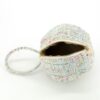 Tweed Round Ball Bag with Loop Top Handle