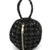 Compact Tweed Spherical Top-Handle Ball Bag