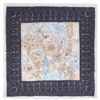 Botanical Sketch Floral Bandana with Ornate Border