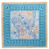 Botanical Sketch Floral Bandana with Ornate Border