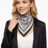 Bandana with Paisley Print and Houndstooth Border
