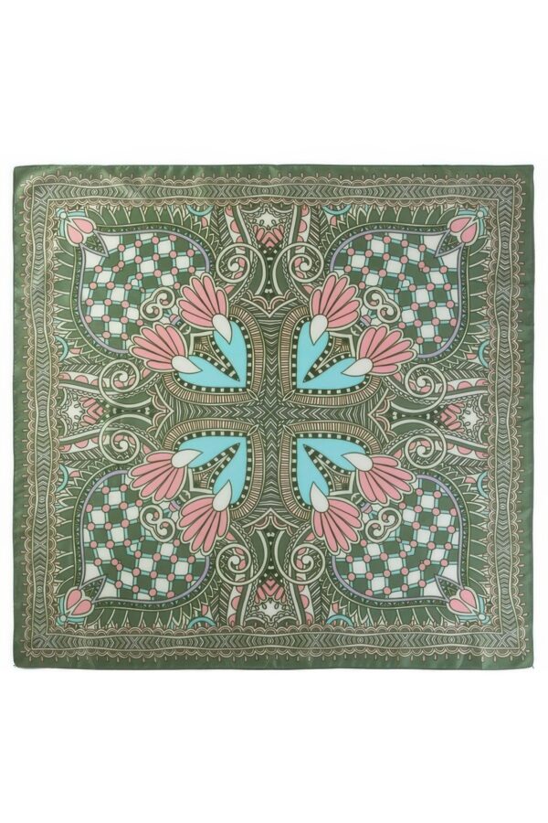 Bohemian Geometric Bandana - Floral Border Print