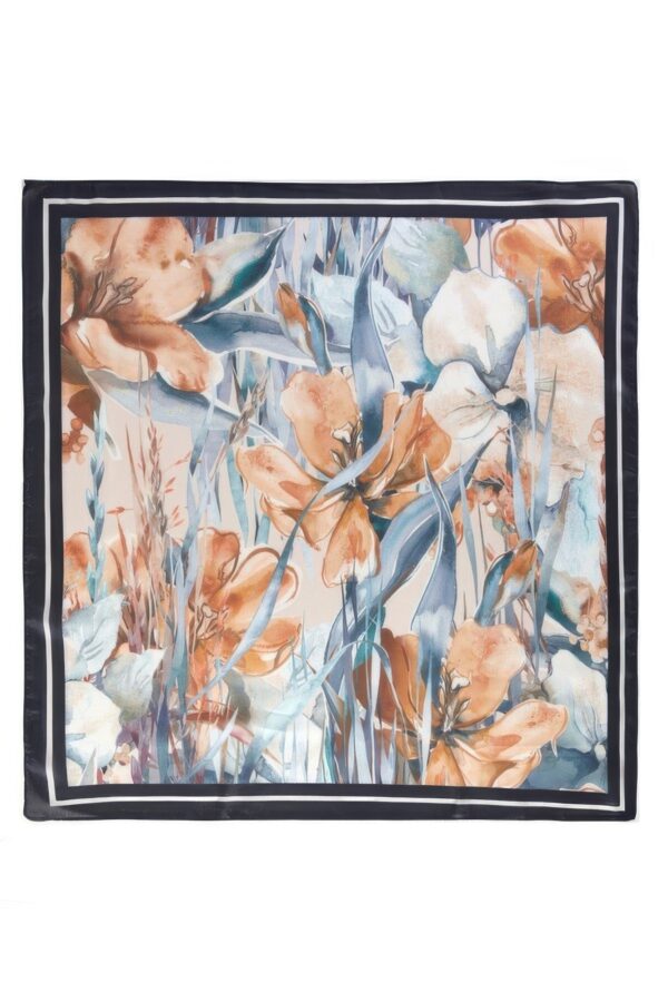 Watercolor Tulip Meadow Bandana - Layered Border