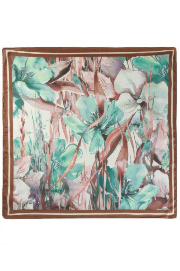 Watercolor Tulip Meadow Bandana - Layered Border