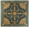 Compass-Print Bandana with Gold Chain Trim