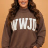 Plus Size Reversible Sweatshirt with WWJD/AMEN Graphic
