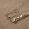Bishop-Sleeve Crewneck Sweater with Button Cuffs