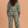Camo Print Long Sleeve Top & Pant Set - Plus Size